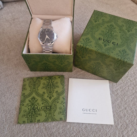 Gucci G-Timeless Silver & Grey Tone Watch