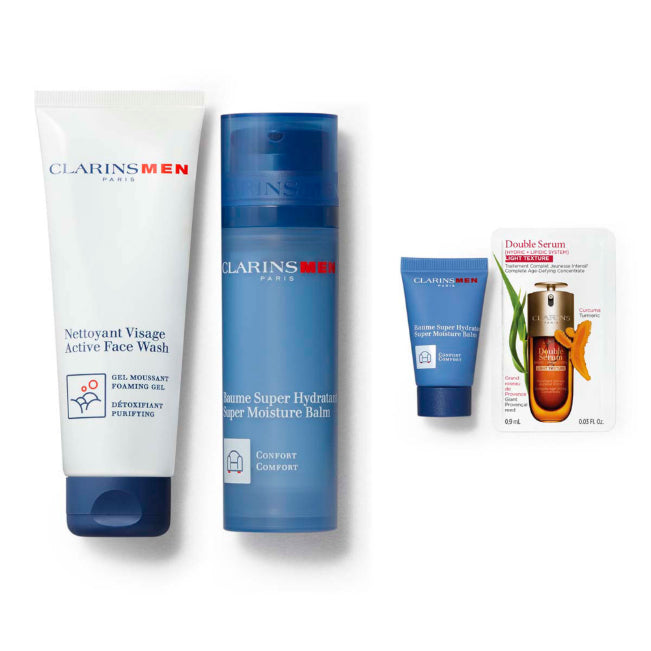 Clarins Men Hydration Essentials Skincare Set